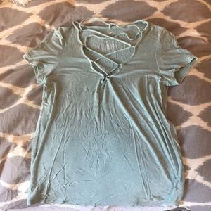 Blue American eagle top